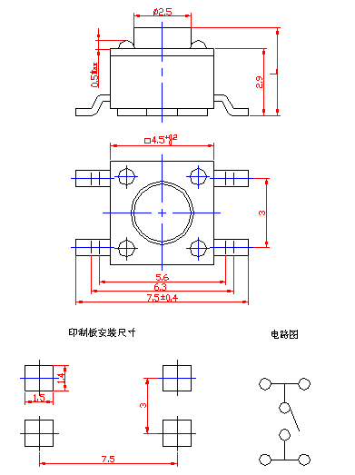 KA617-1W4.5x4.5-L-T:KA617-1W4.5x4.5-L-T tech img